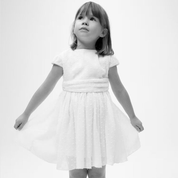 NWT Mango Plumeti Dress - White - Picture 3 of 7